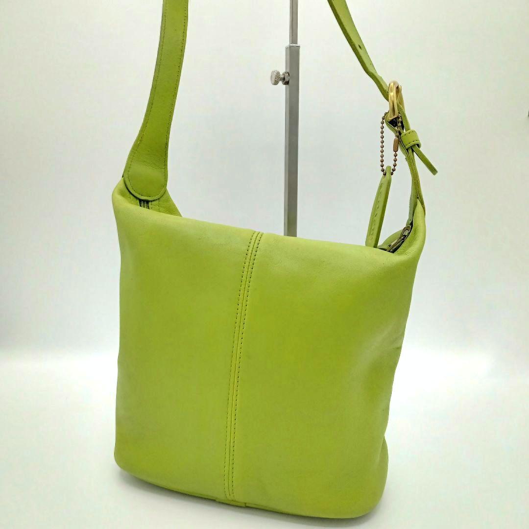 COACH コーチ ショルダーバッグ シグネチャー ライトグリーン
