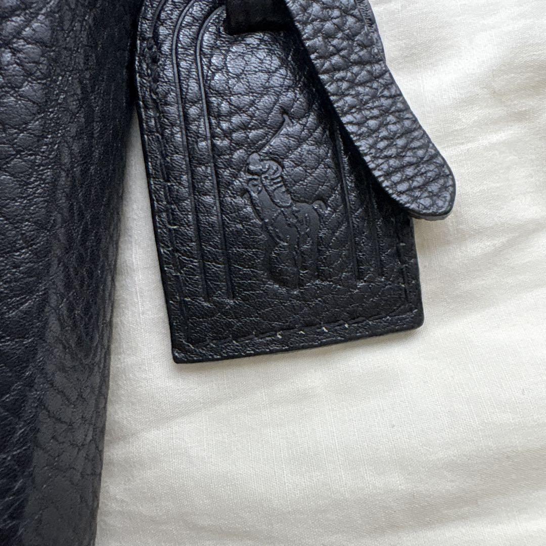 黒 レザー ショルダーバッグ ラルフローレン Ralph Lauren