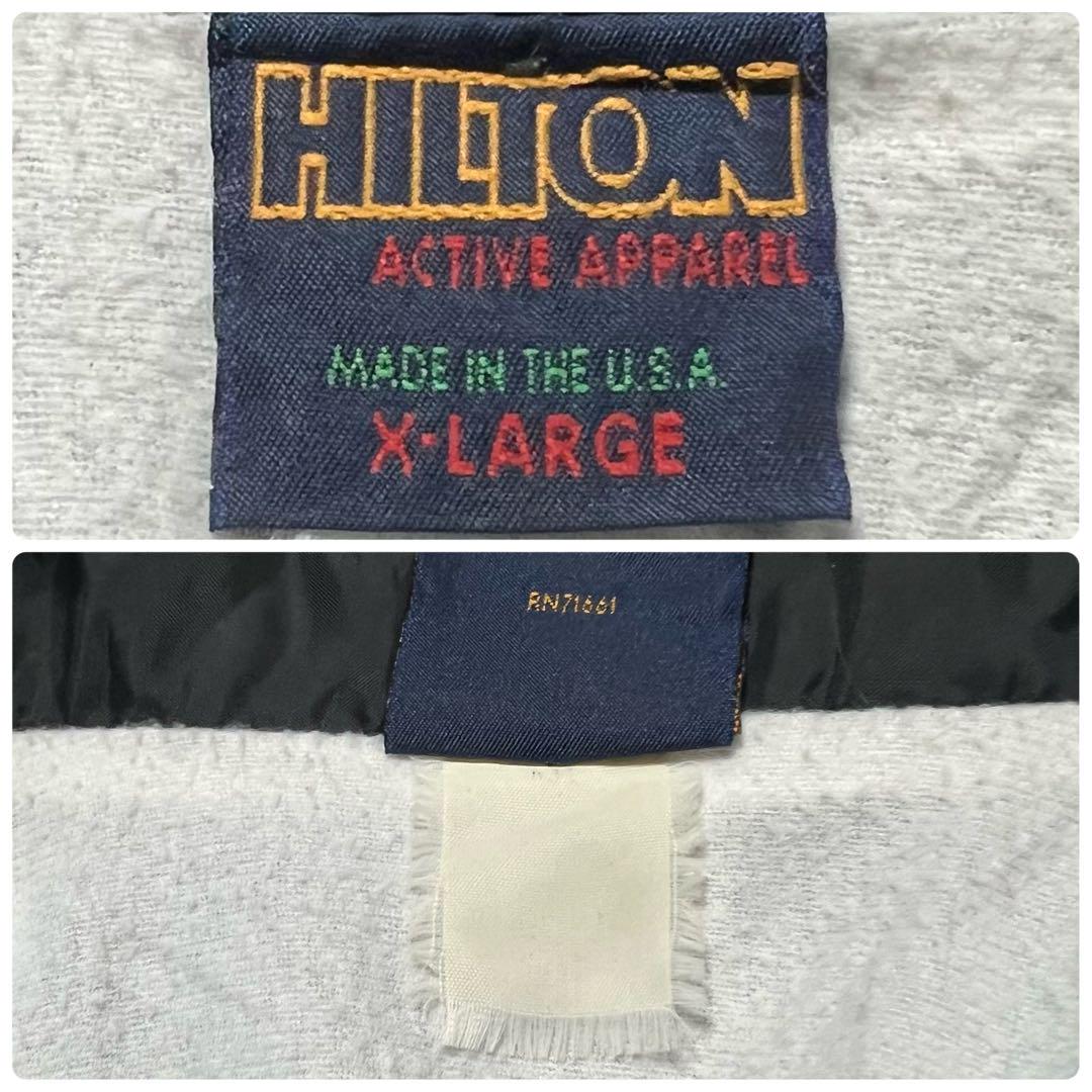 90s HILTON ブロックロゴ ナイロン コーチジャケット USA製 XL