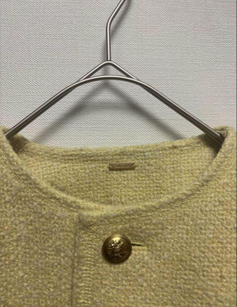 ✨完売✨　金釦ノーカラーツイードジャケット　ミラオーウェン　milaowen 0