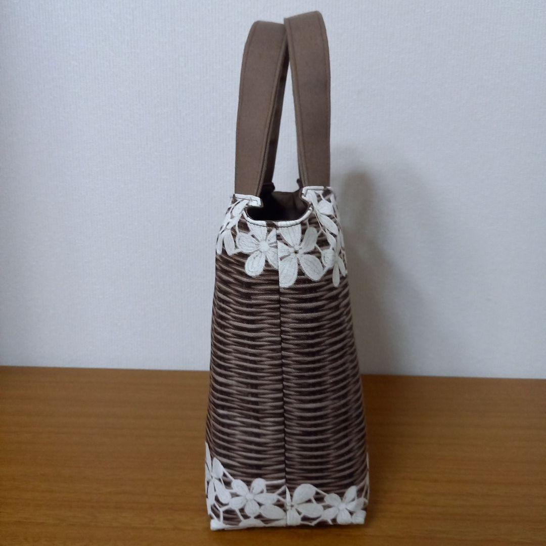 ハンドメイド トートバッグ&ポーチセット フラワーレース