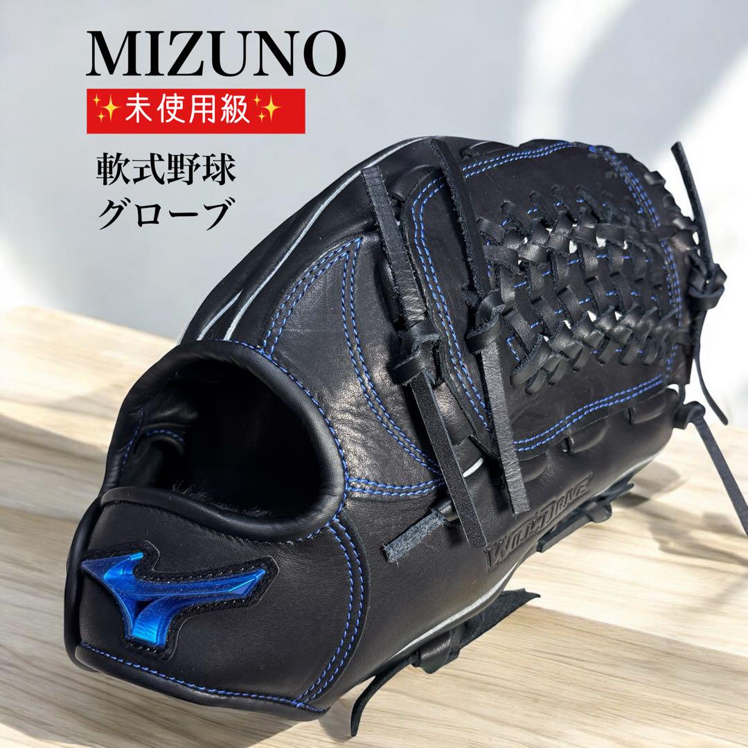 ✨未使用級✨ミズノ 軟式グローブ 内野手用　レザー　本革