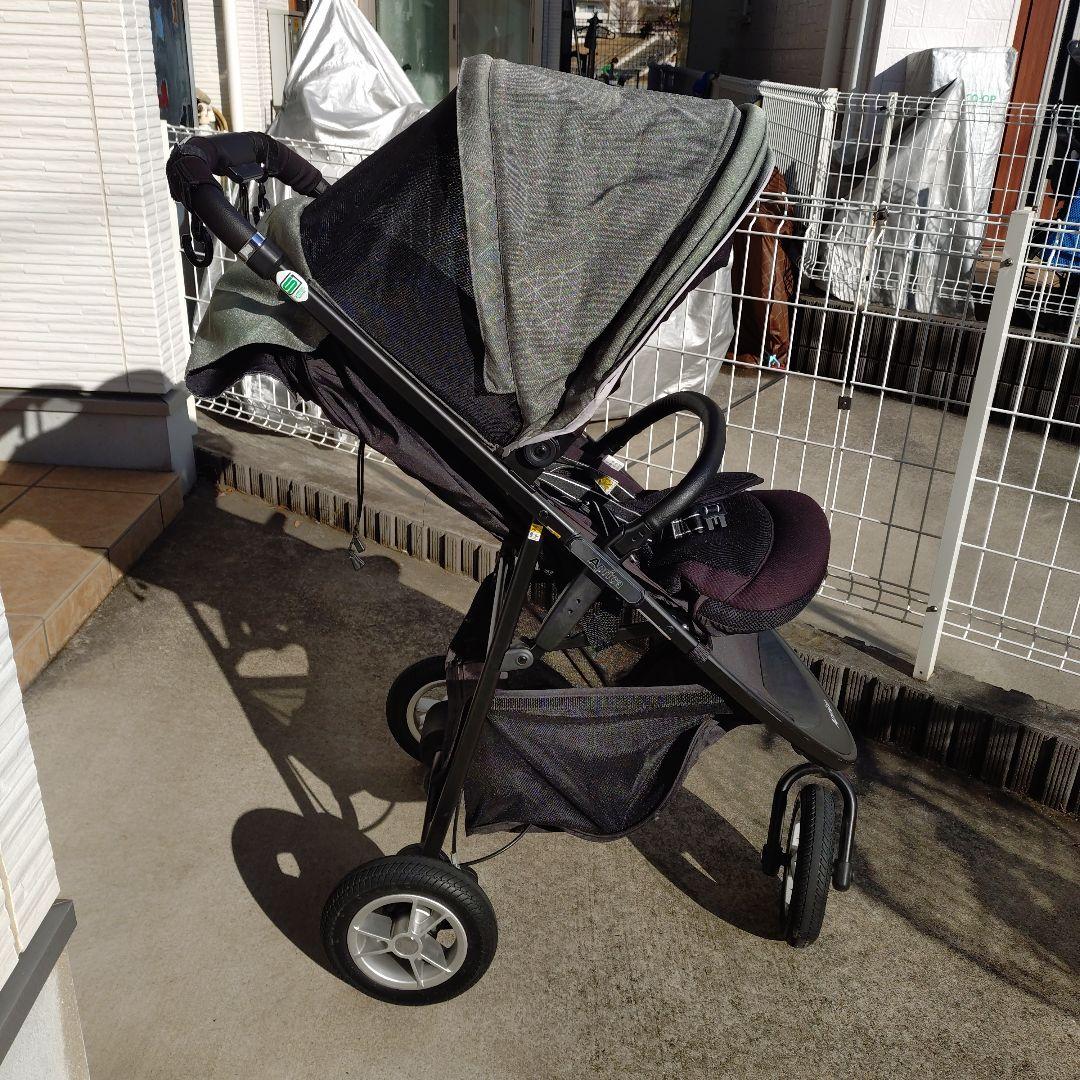Aprica スムーヴ プレミアム 3輪ベビーカー レザーハンドル