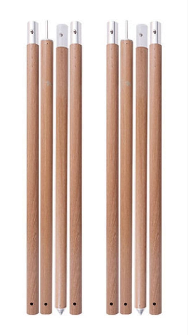 木目調アルミ製ポール 2組×1セット