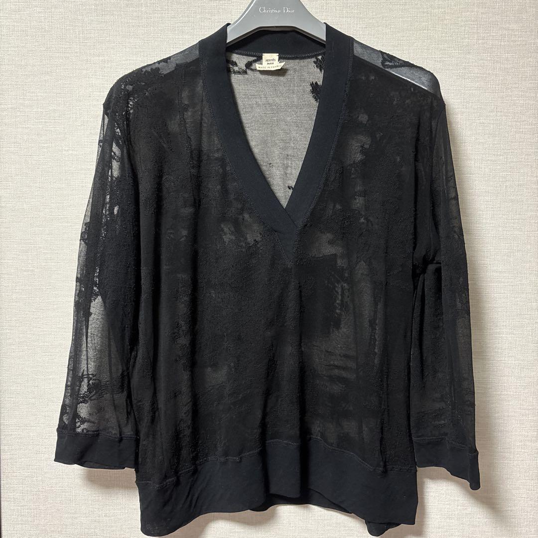 HERMES エルメス　ニット　シャツ