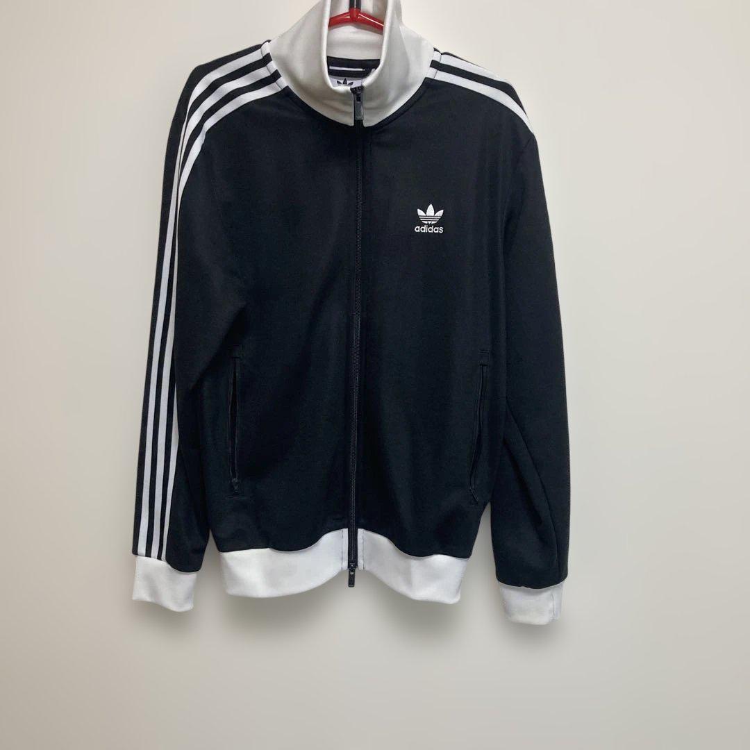 adidas ブラック ジャージ Mサイズ - メルカリ