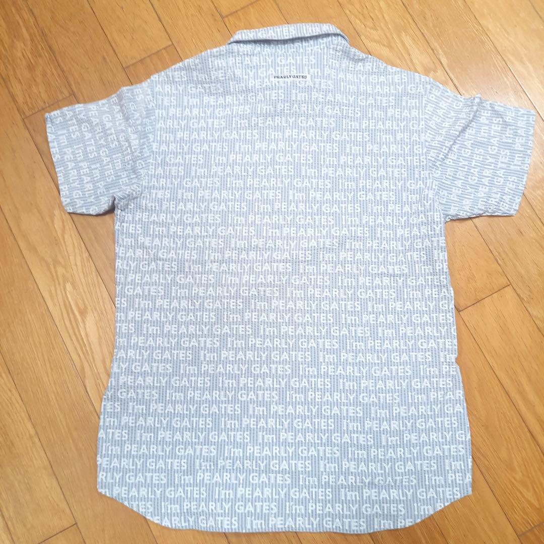 最終決算 GATES PEARLY シアサッカー半袖シャツ 6 グレー系 メンズウェア
