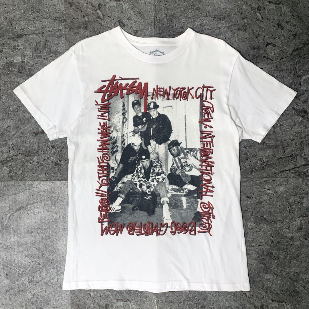 【希少USA製/白赤】Stussy オールドステューシー クルーフォトTシャツ