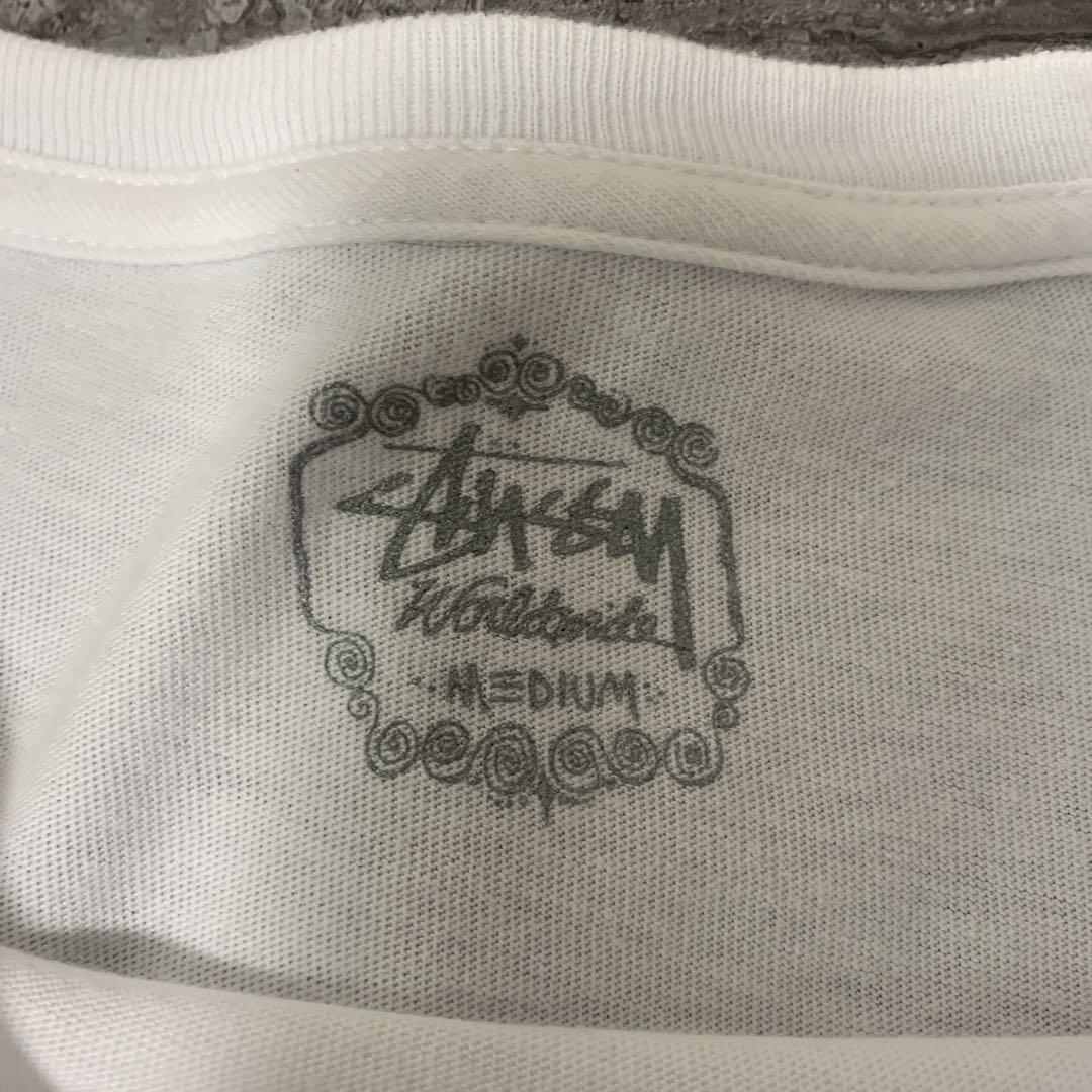 【希少USA製/白赤】Stussy オールドステューシー クルーフォトTシャツ