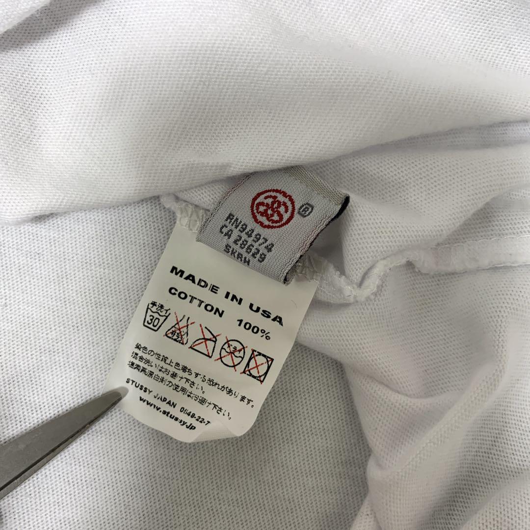 【希少USA製/白赤】Stussy オールドステューシー クルーフォトTシャツ