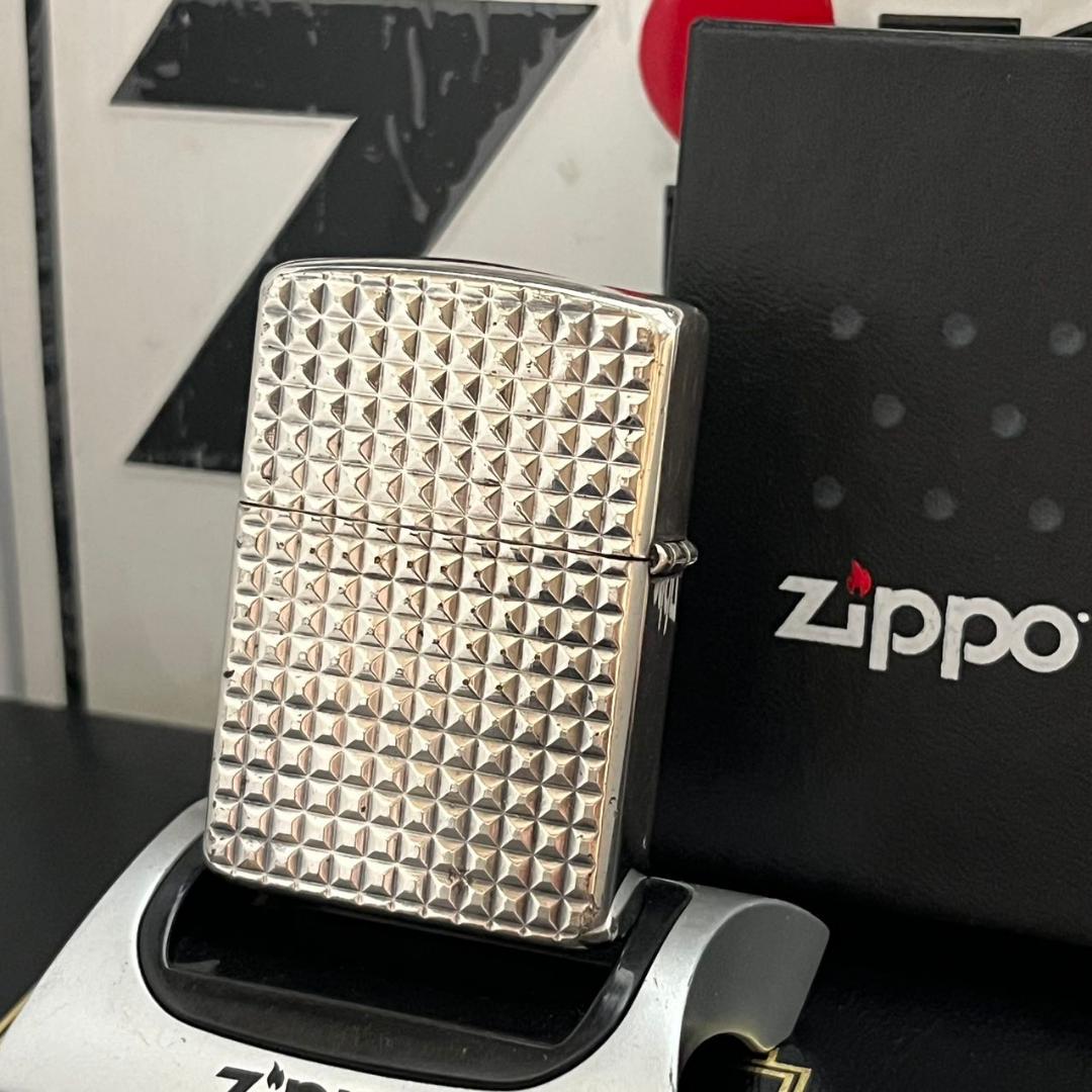 ZIPPO アーマーARMOR ジッポ ダイヤカット2004年貝貼り初期型 画像2