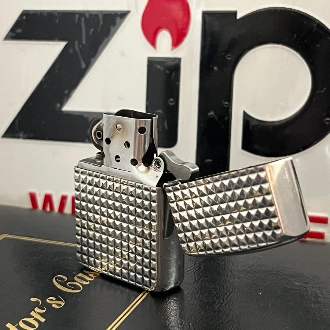 ZIPPO アーマーARMOR ジッポ ダイヤカット2004年貝貼り初期型 画像4