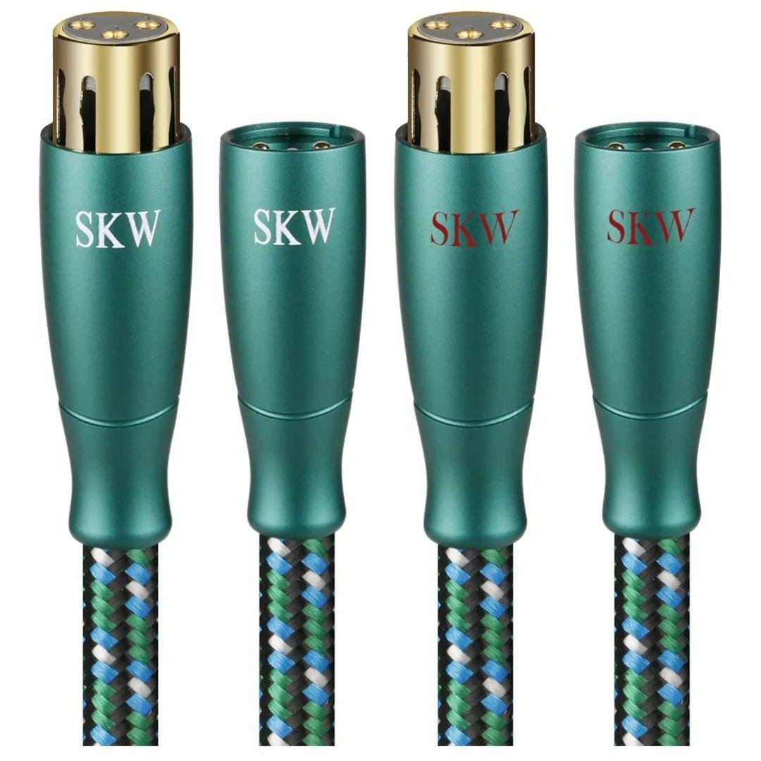 SKW Hi-Fi のXLRオーディオケーブル（オス-メス）長さ3m（二本）