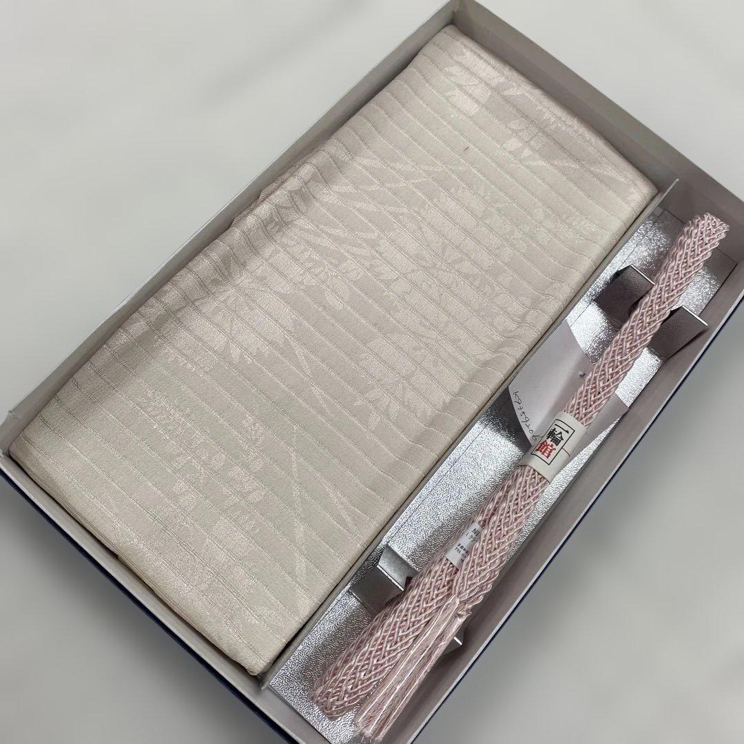 5954 未使用品　桜色　夏物　帯締　絽帯揚　セット　正絹