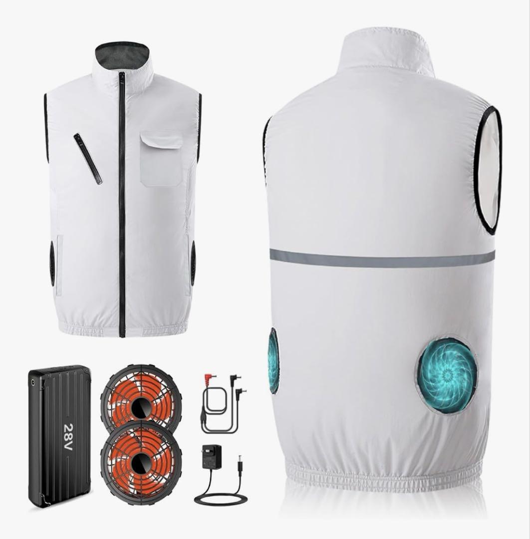 2XL 最大28時間UPF50+吸汗速乾 ファン付き作業服 熱中症予防 猛暑対策 balifitnesscenter.com