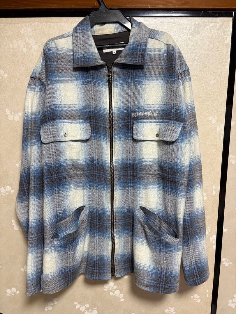 FUCKING AWESOME FULL ZIP FLANNEL SHIRTM FUCKING AWESOME