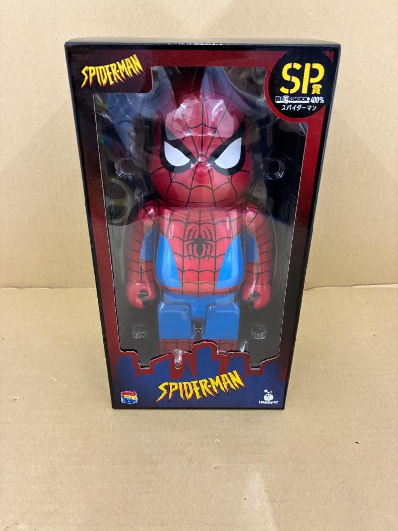 Happyくじ BE RBRICK スパイダーマン SP賞 400新品、♥