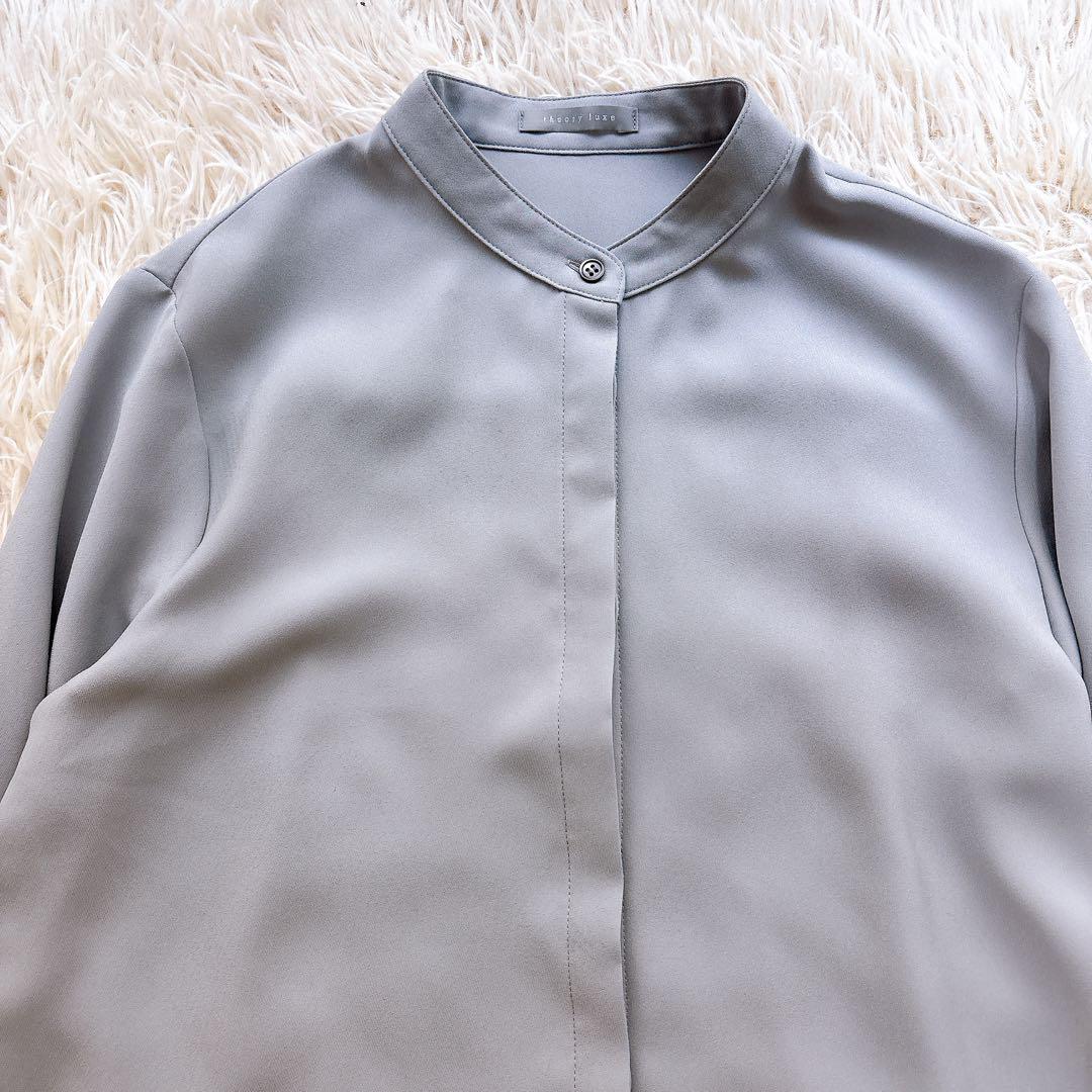 【美品】セオリーリュクス2way ボウタイ ブラウス シャツ　洗える　40 美品】セオリーリュクス2way ボウタイ ブラウス シャツ 洗える 40
