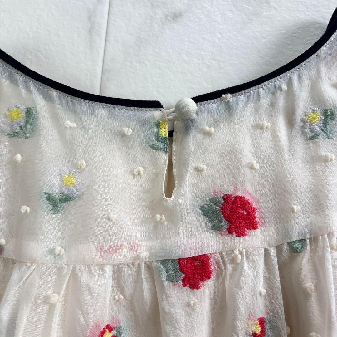 ネセセア nesessaire ゆったり チュニックワンピース チュール花刺繍