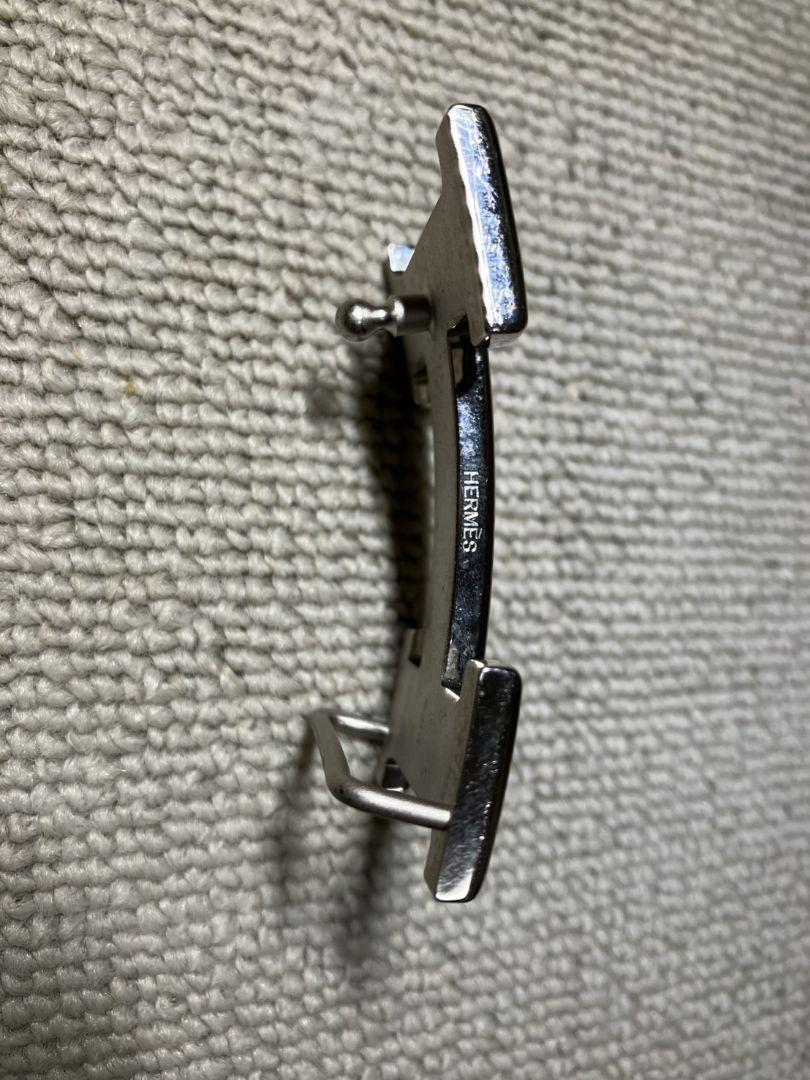 HERMES レザー ベルト ブラック/ブラウン