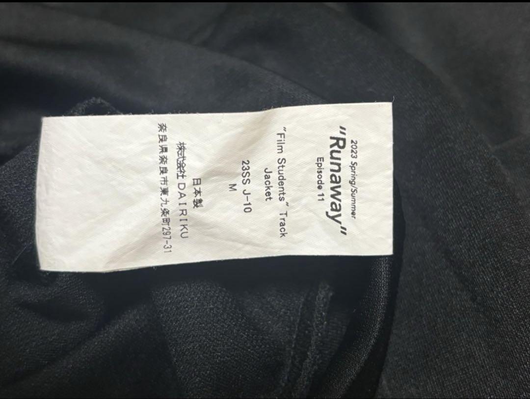DAIRIKU Film Students Track Jacket M 黒