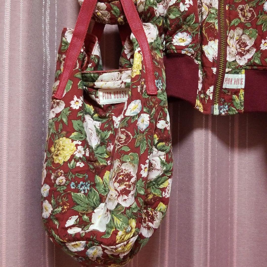 ルカリ PINKHOUSE セット 薔薇 花柄 赤 UMSZf-m88608098588 ブルゾン バケツバッグ ポーチ にもオスス