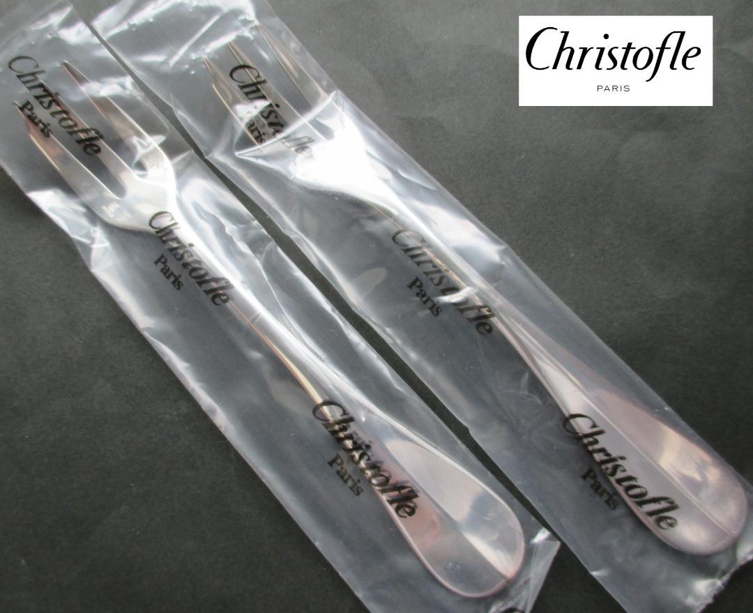 未使用品☆仏蘭西 高級銀器☆クリストフルシルバー カトラリー2本　ヴァンドーム 未使用品☆仏蘭西高級銀器クリストフルシルバー ケーキフォーク