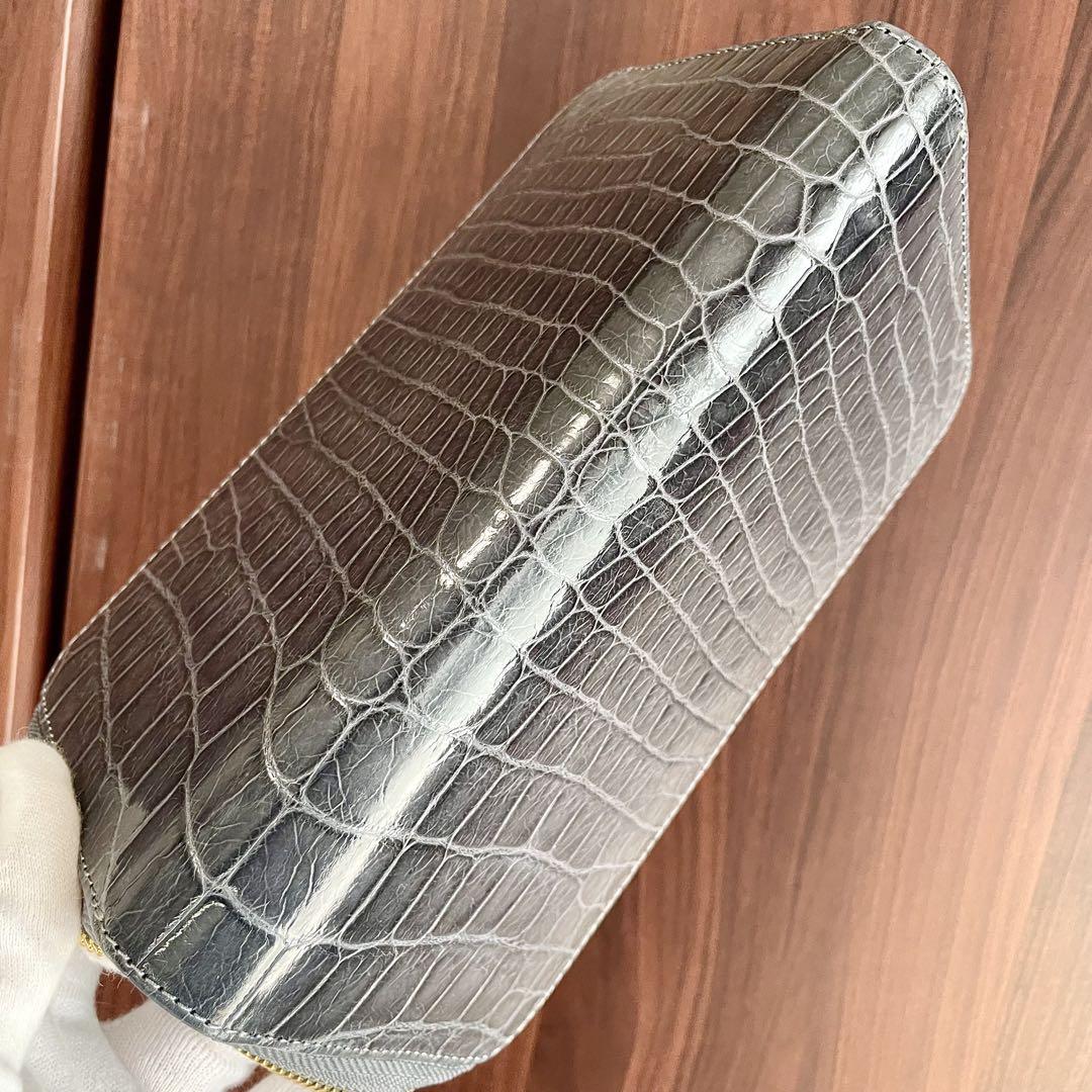 クロコダイル長財布 メンズ財布 2309 シャイニング ワニ革 財布