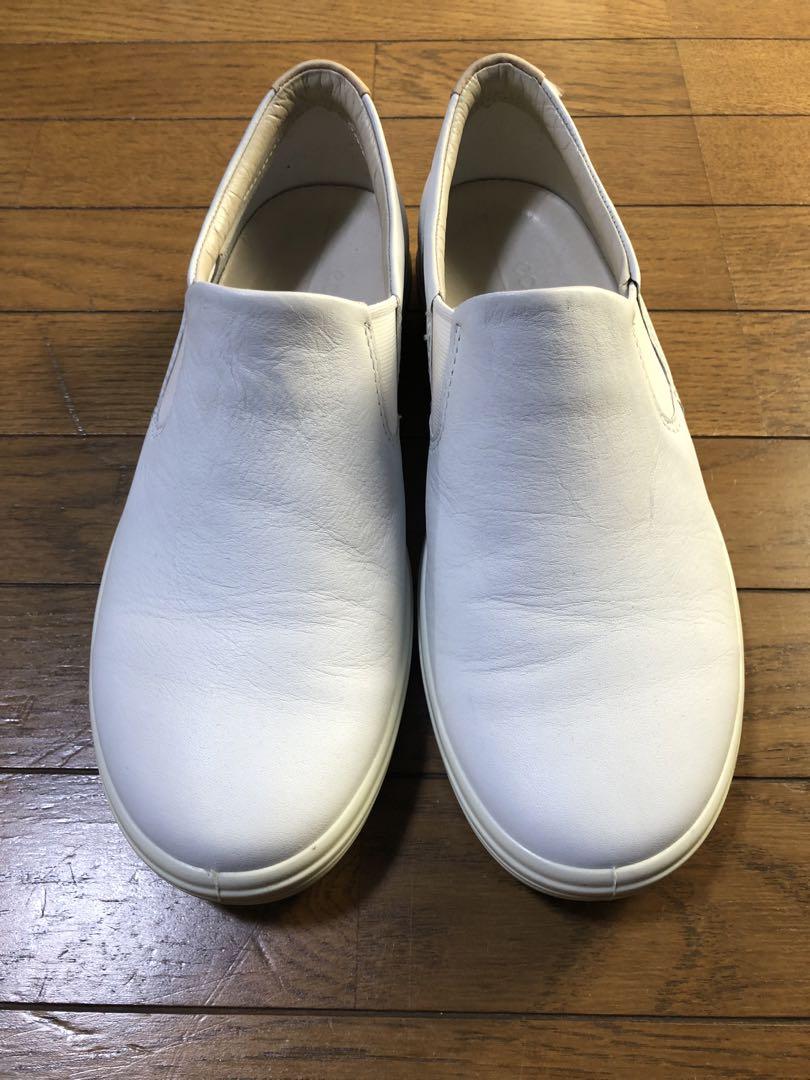 ecco ホワイトレザー シューズ