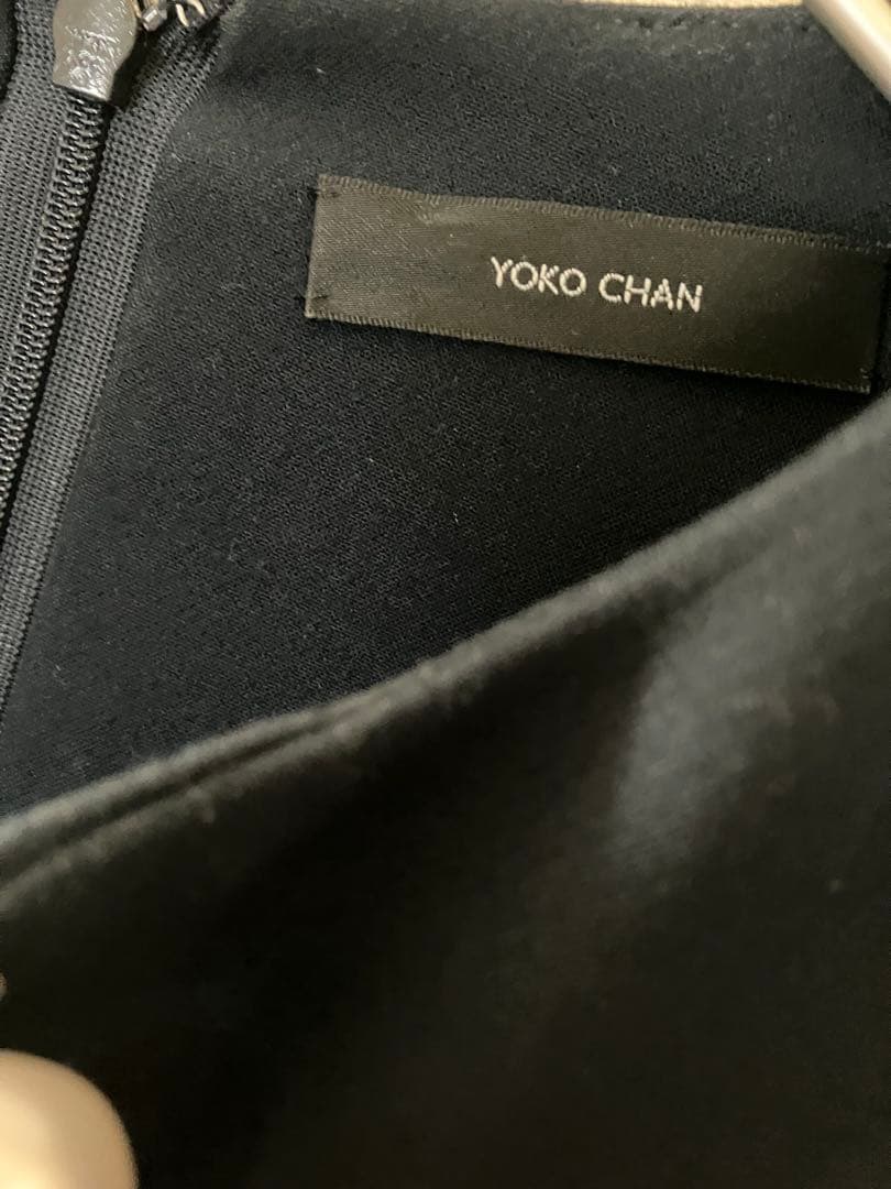 YOKO CHAN ティアードスリーブ パールドレス 38ネイビーM・YOKOCHAN WWW_MORNINGWALKER_COM