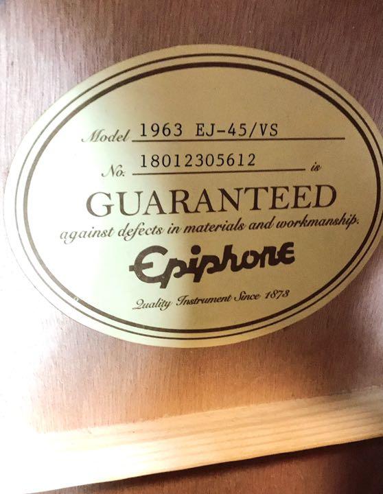 最安値低価 Epiphone 1963 EJ-45 VS アコースティックギター tcsu1-m88629331976 SALE低価