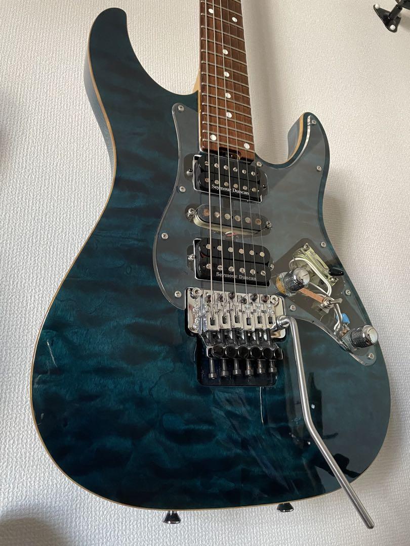 ギター SCHECTER EX-V-24 Black Turquoise