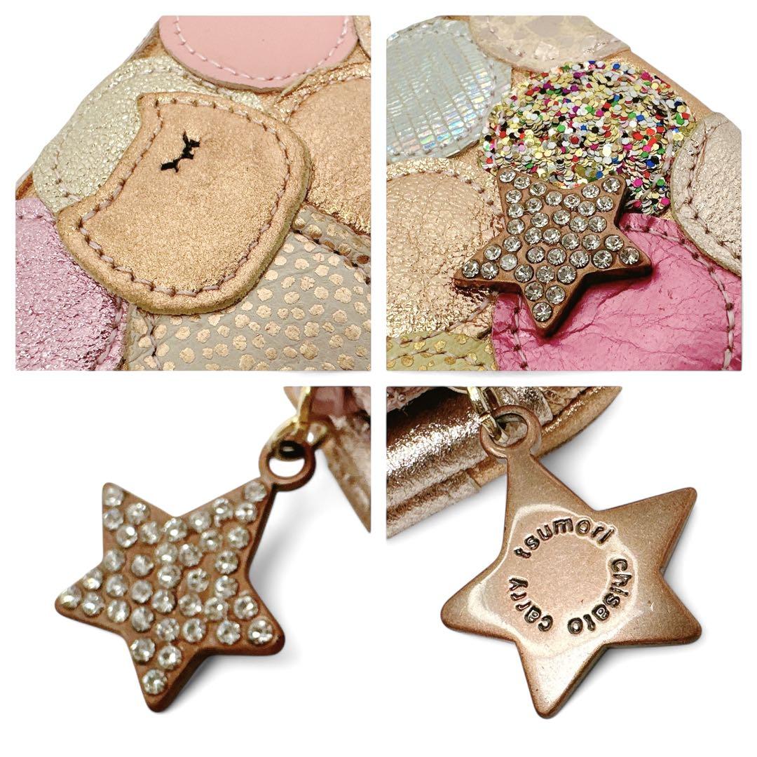 【高品質】 極美品✨ツモリチサト マルチドット ミニ財布 コンパクト レザー 小物