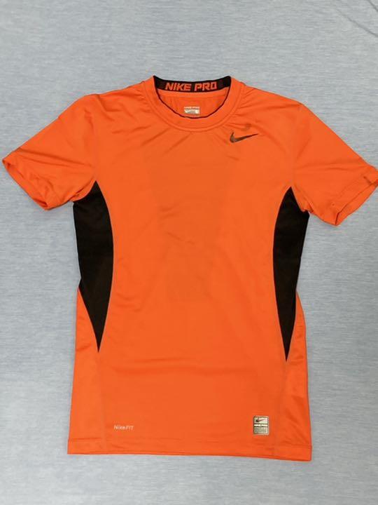 NIKE ナイキ アンダーシャツ 半袖 S オレンジ