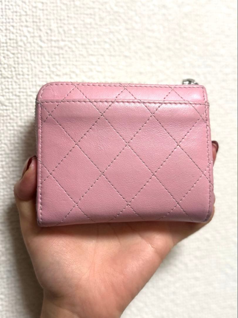 CHANEL ミニ財布 L字型 美品 ピンク スモールウォレット 財布 CHANEL ミニ財布 L字型 美品 ピンク スモールウォレット 財布