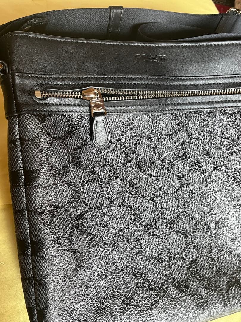 COACH ブラック ロゴパターン バッグ COACH ブラック ロゴパターン バッグ