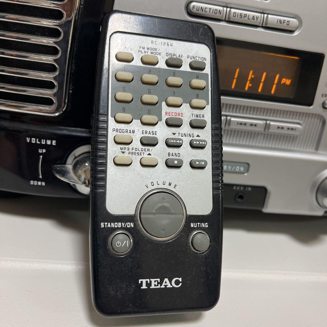 メーカー㊐ 希少品 レトロデザイン 黒 音質良し oP9wE-m88642023037 TEAC CDプレーヤー テアック