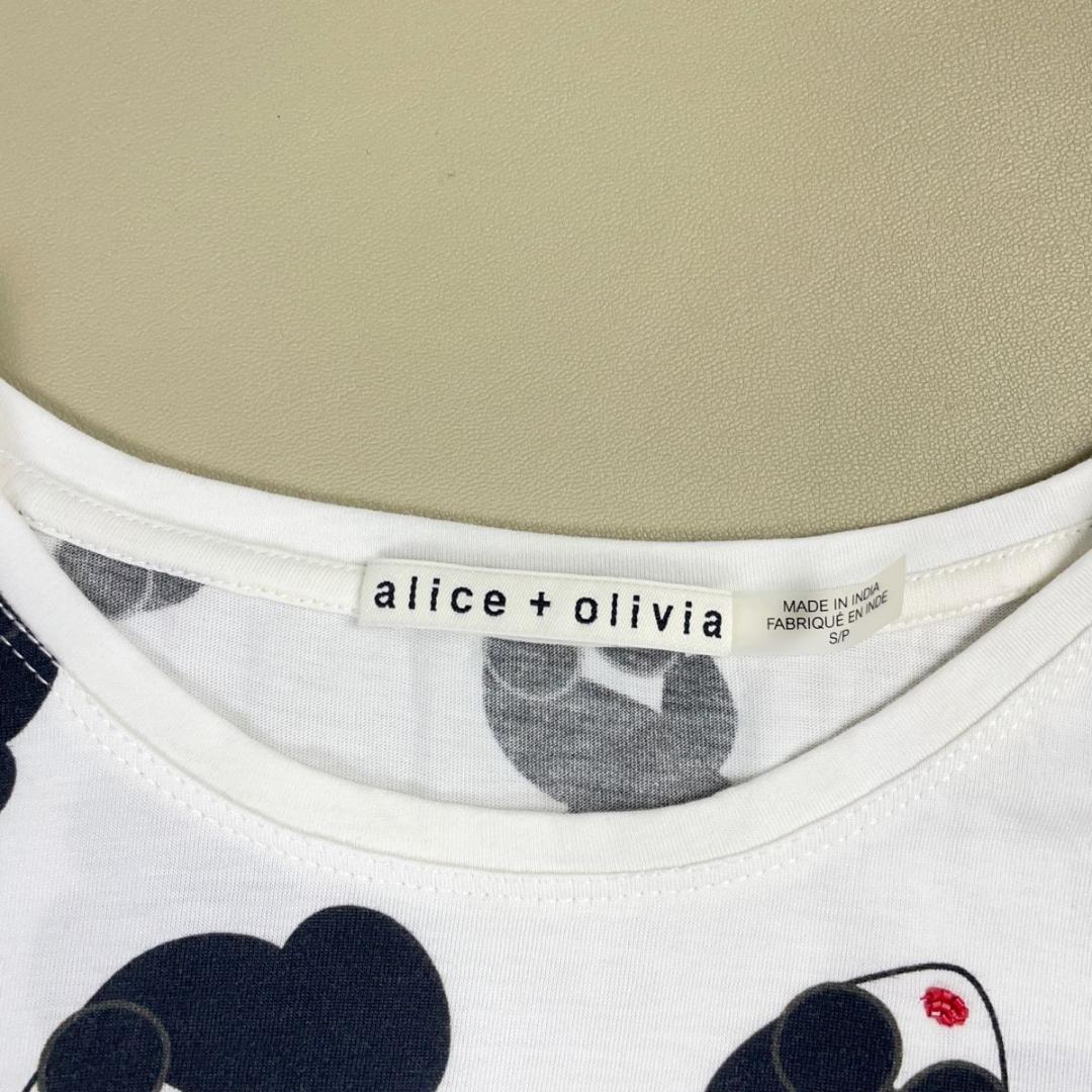 美品 アリスアンドオリビア ステイシー柄Tシャツ半袖カットソー