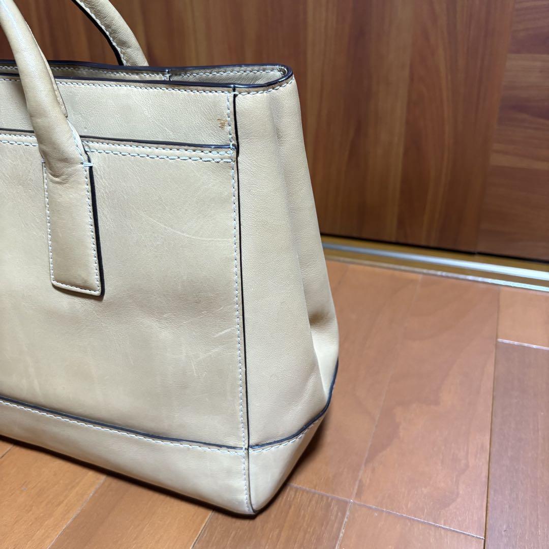 COACH】コーチ トートバッグ A4サイズ可 ベージュ クリーム色