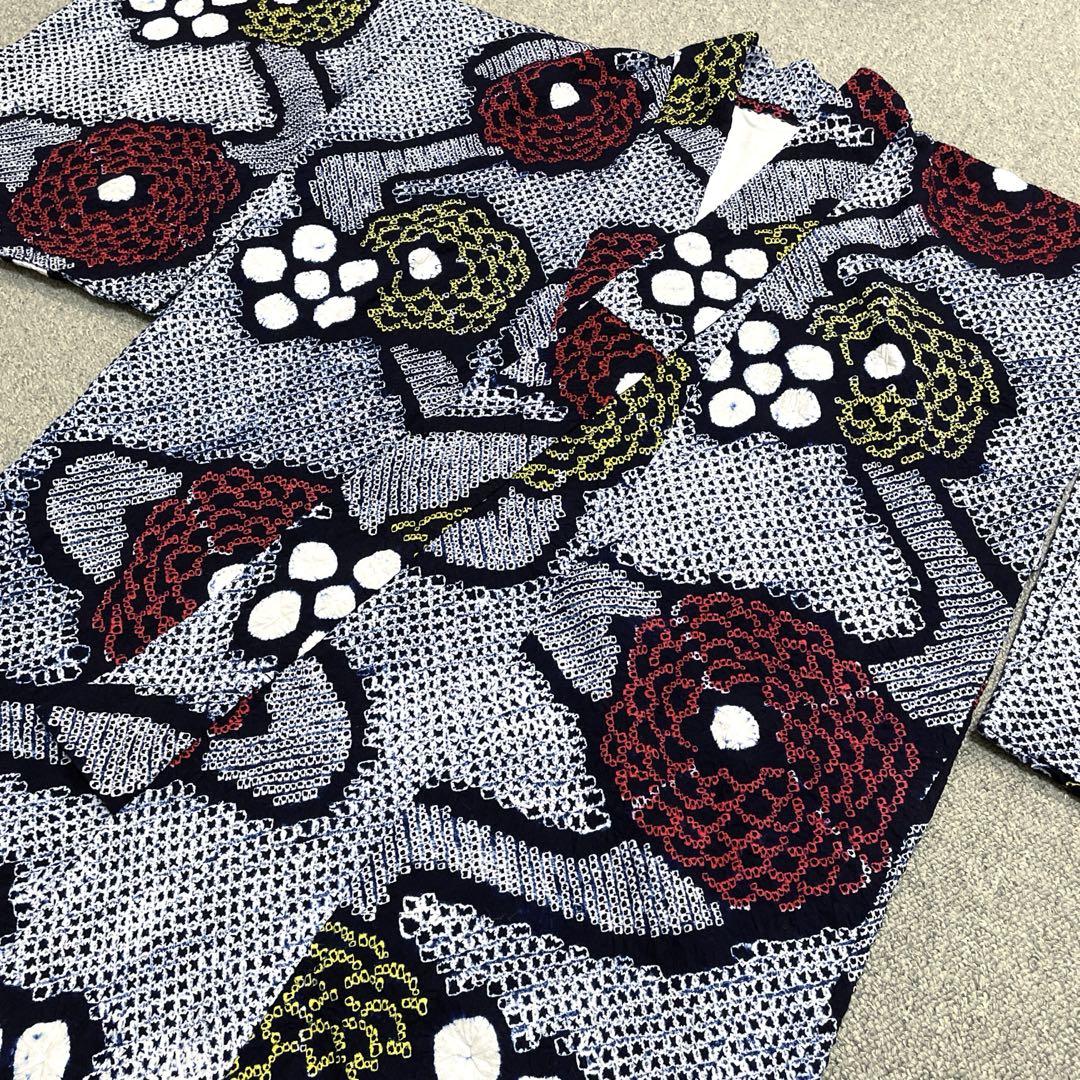 美品 有松鳴海絞り 浴衣 花柄 - メルカリ