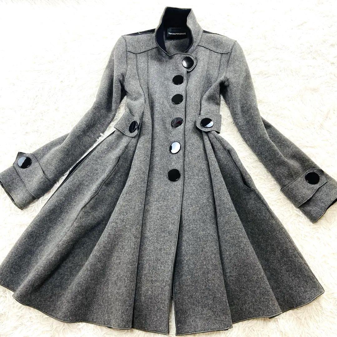 美品 激レア！カシミア エンポリオアルマーニ ダブルフェイス スタンドカラー