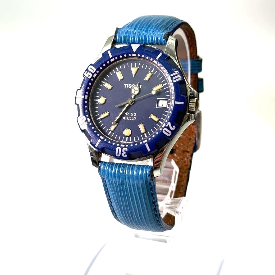 TISSOT ティソ 稼働 電池交換済 PR50 J185/285K デイト