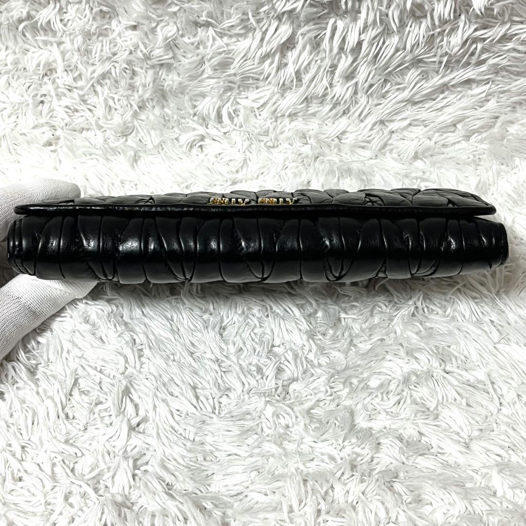 ✨激レア✨miumiu マテラッセ 長財布 キルティング ロゴ金具 ブラック