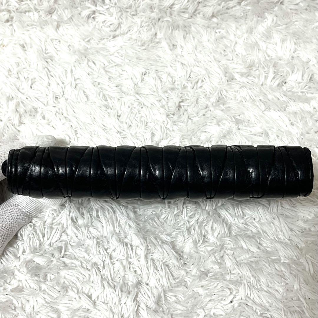 ✨激レア✨miumiu マテラッセ 長財布 キルティング ロゴ金具 ブラック