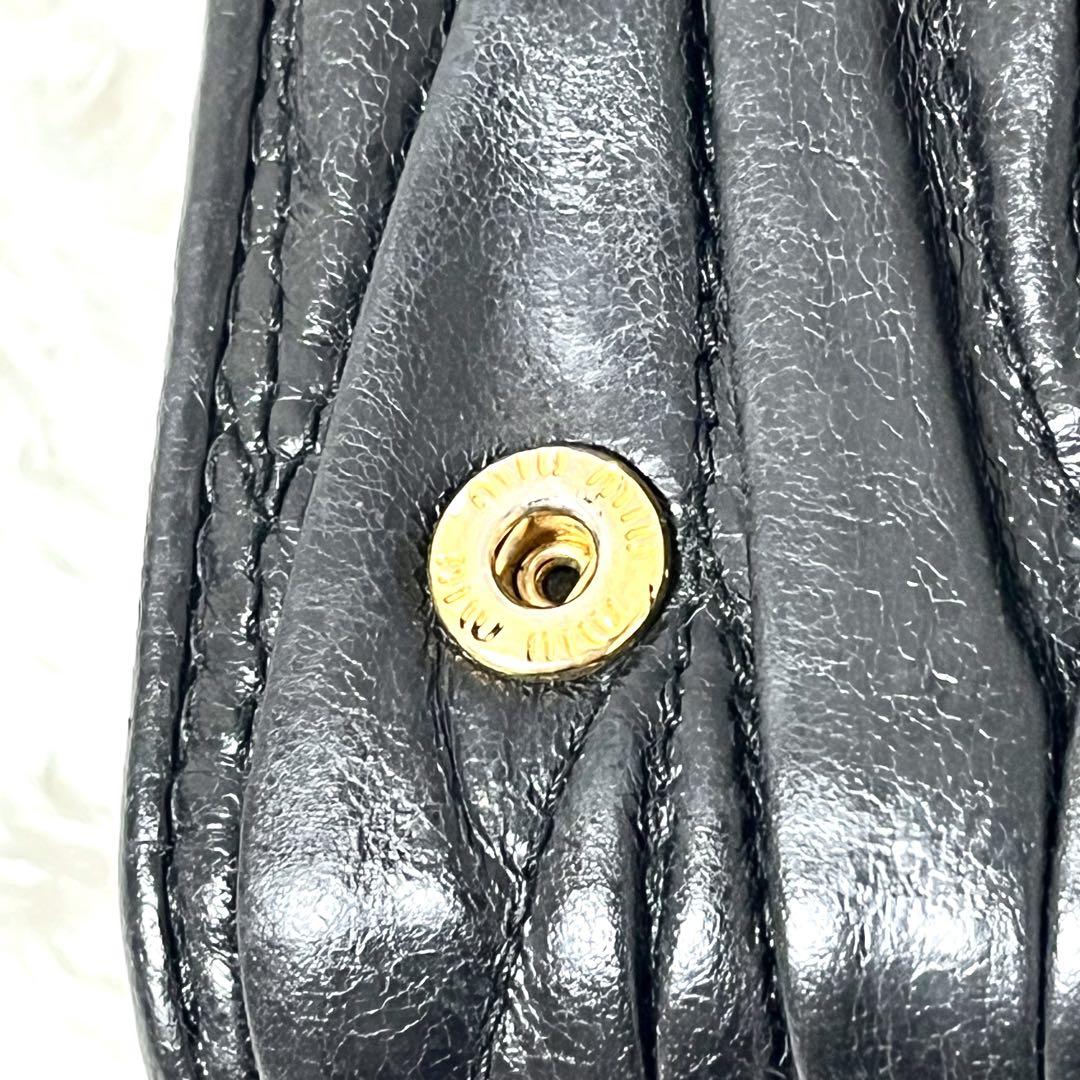 ✨激レア✨miumiu マテラッセ 長財布 キルティング ロゴ金具 ブラック