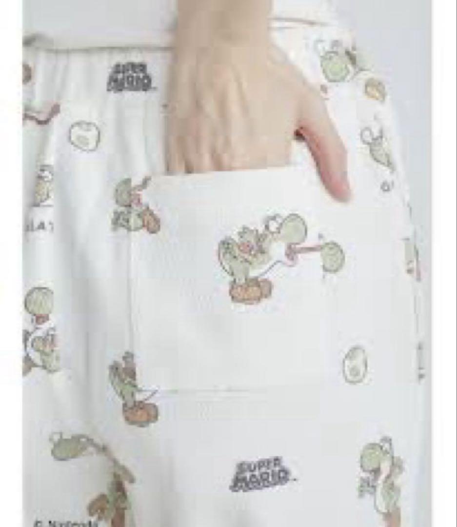 ジェラートピケ　マリオ　レディース　ヨッシー柄Tシャツ＆ショートパンツセット