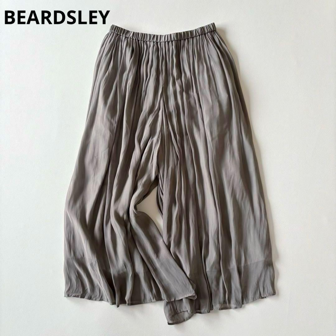 ■BEARDSLEY NEWシワシフォンギャザーパンツワイドパンツカーキ