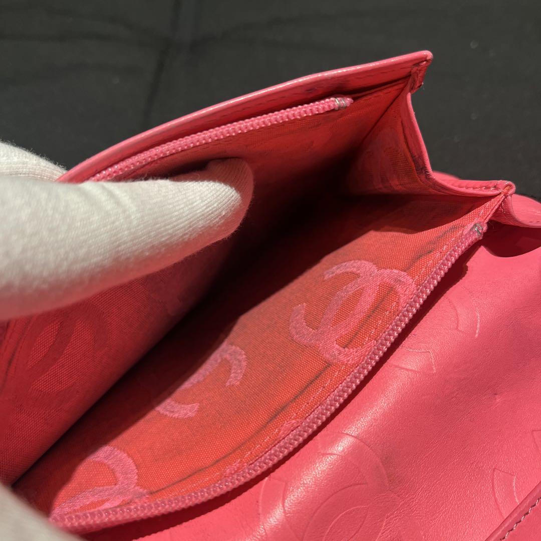 CHANEL / シャネル・カンボンライン/ 二つ折り長財布