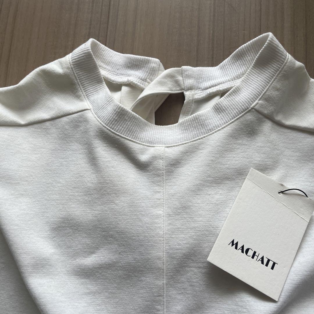 MACHATT | . 【バックリボンポンチドレス ￥12,600+tax WHT/BLU