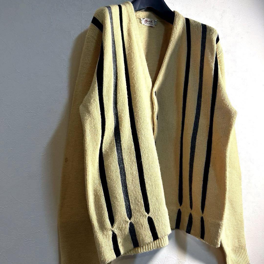 トップス 60'-70's Vintage Cardigan Beige Yellow